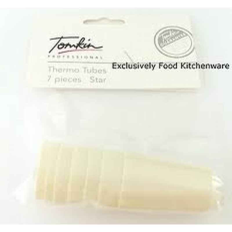 Set of 7 star plastic piping nozzles